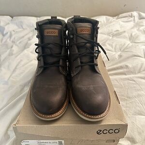 Ecco Men's Dark Brown Leather Boots